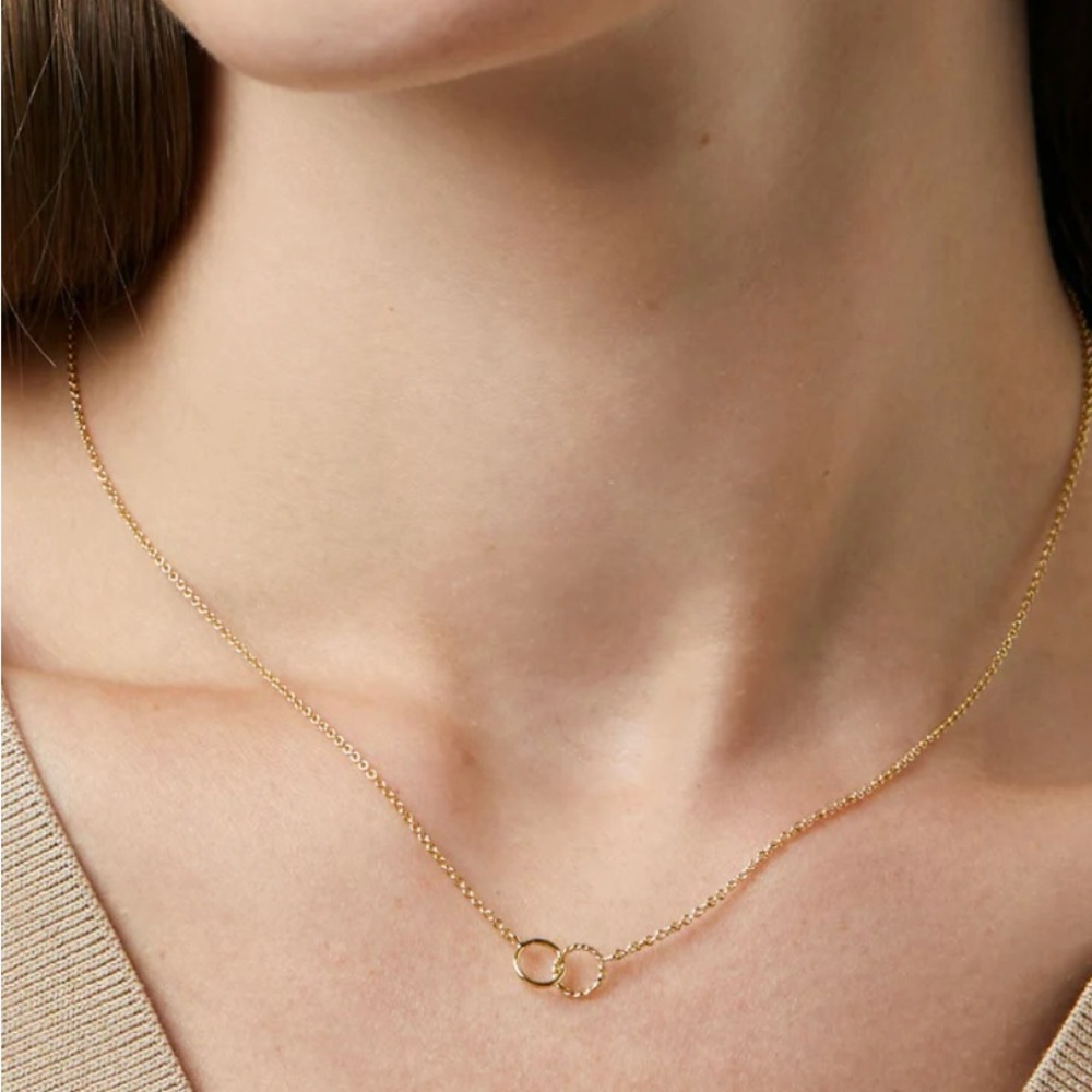 Gold Plated Ana Luisa Interlocking Circle Necklace